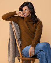 Polo Neck Possum Merino Jersey